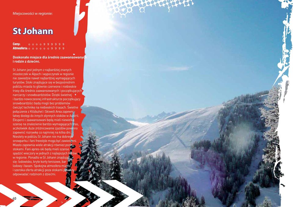 Stoki znajdujące się w bezpośrednim pobliżu miasta to głównie czerwone i niebieskie trasy dla średnio zaawansowanych i początkujących narciarzy i snowboardzistów.