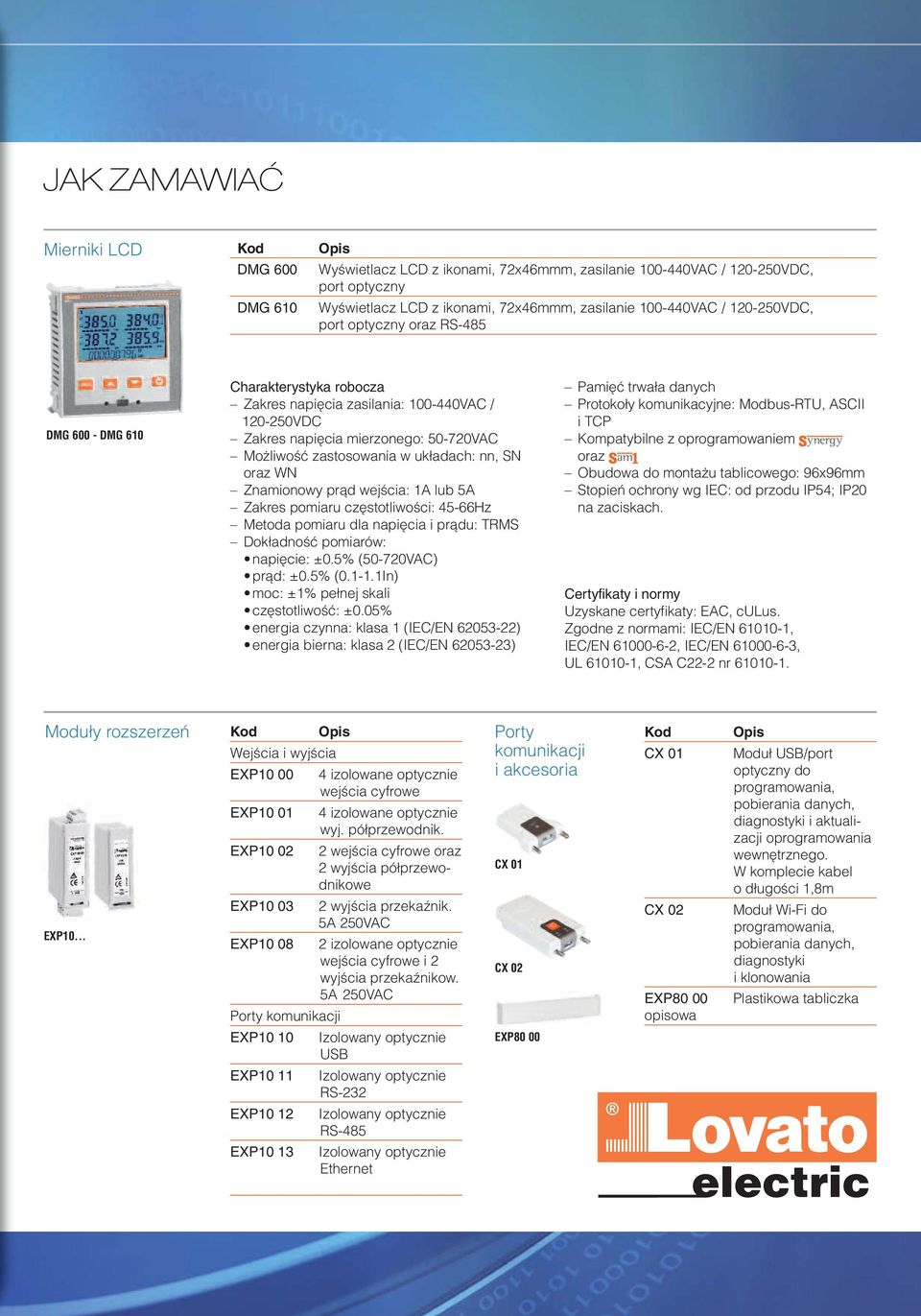 układach: nn, SN oraz WN Znamionowy prąd wejścia: 1A lub 5A Zakres pomiaru częstotliwości: 45-66Hz Metoda pomiaru dla napięcia i prądu: TRMS Dokładność pomiarów: napięcie: ±0.5% (50-720VAC) prąd: ±0.