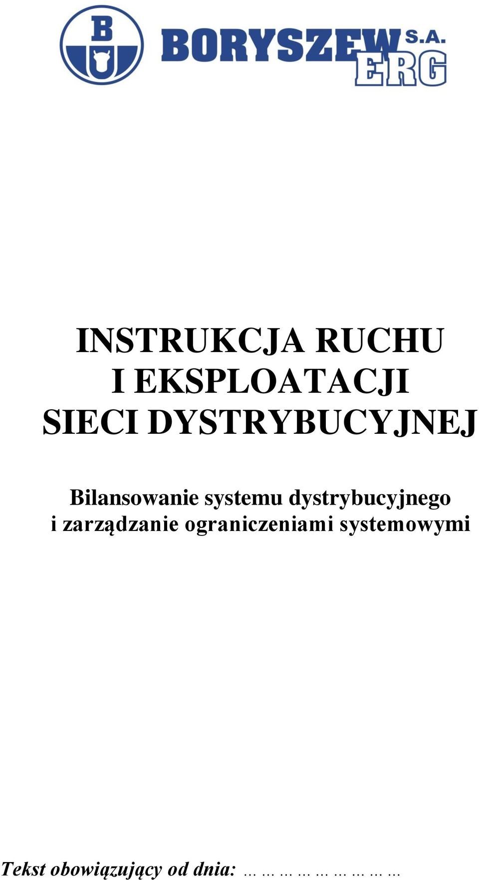 dystrybucyjnego i zarządzanie