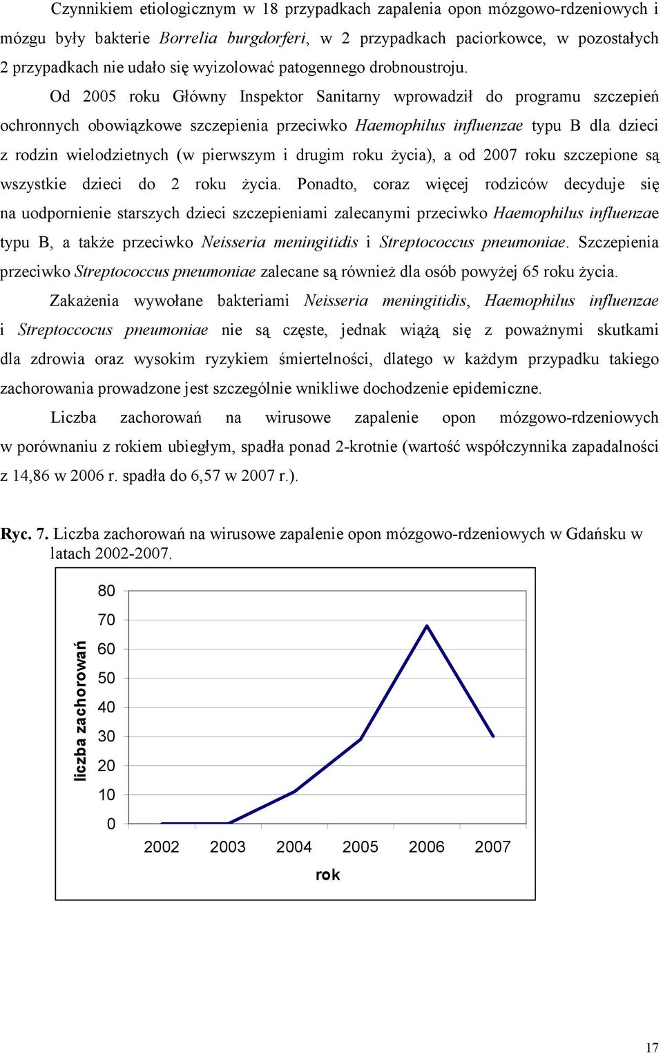 Od 2005 roku Główny Inspektor Sanitarny wprowadził do programu szczepień ochronnych obowiązkowe szczepienia przeciwko Haemophilus influenzae typu B dla dzieci z rodzin wielodzietnych (w pierwszym i