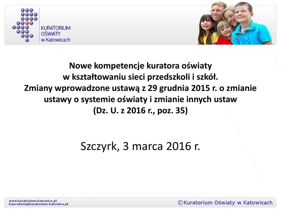 Zmiany wprowadzone ustawą z 29 grudnia 2015 r.