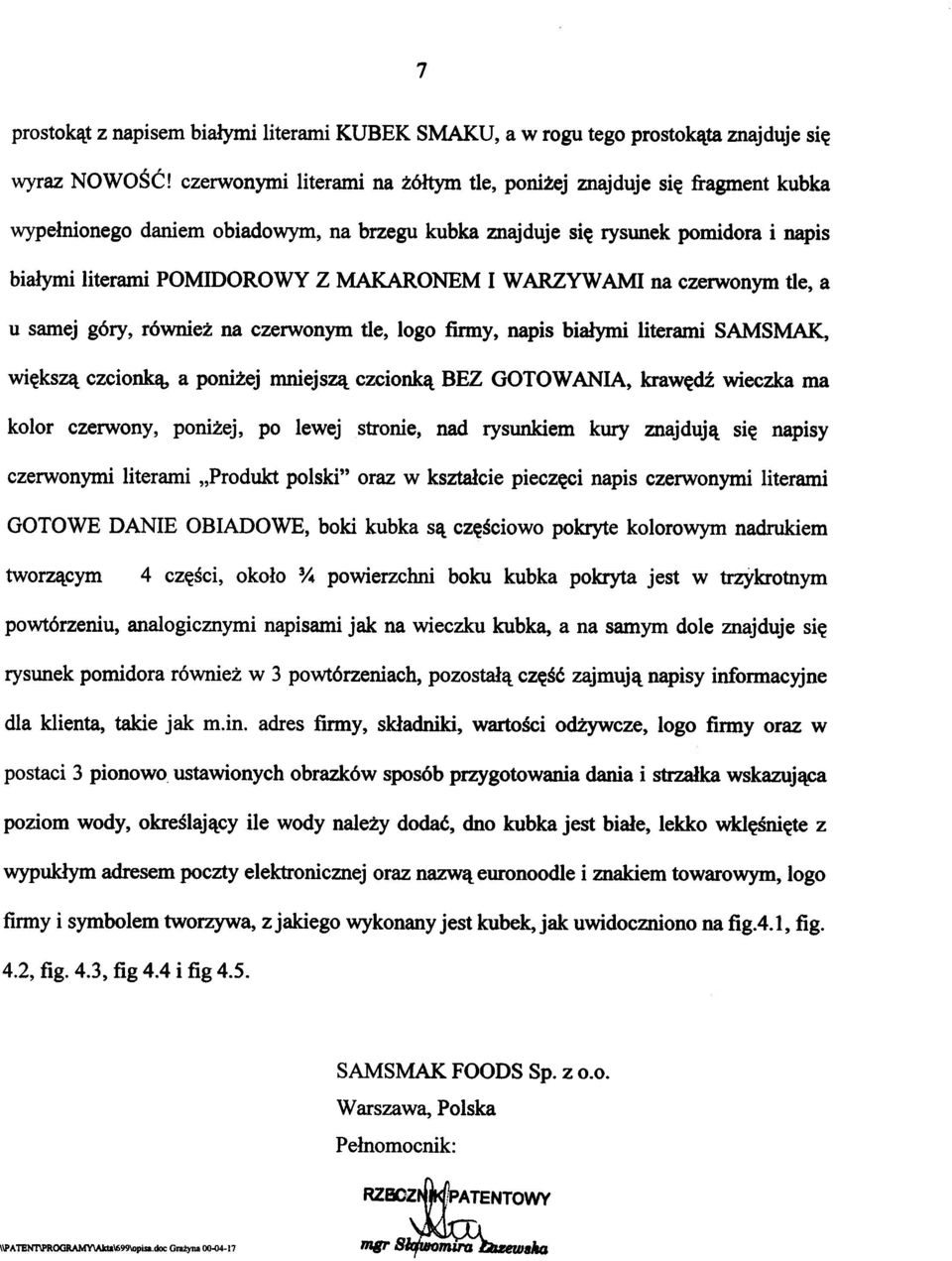 WARZYWAMI na czerwonym tle, a u samej góry, również na czerwonym tle, logo firmy, napis białymi literami SAMSMAK, większą czcionką, a poniżej mniejszą czcionką BEZ GOTOWANIA, krawędź wieczka ma kolor