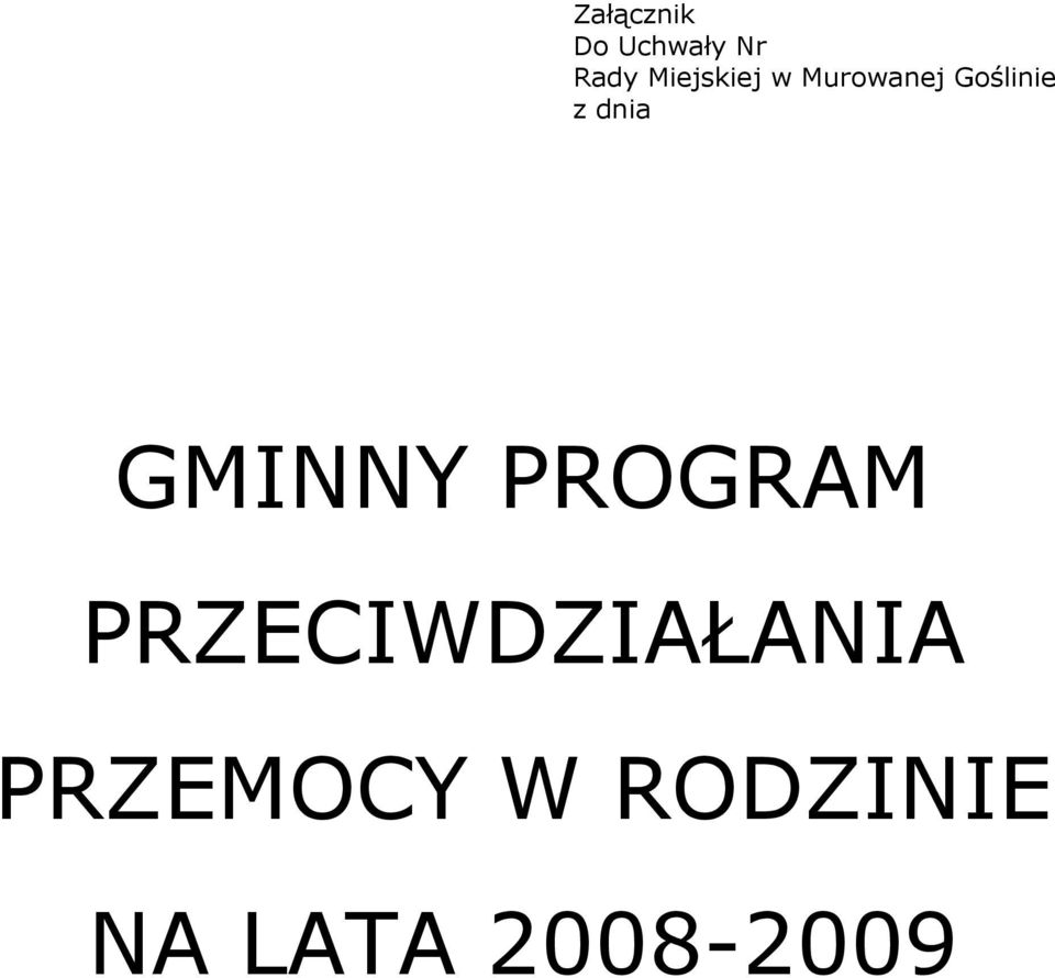 dnia GMINNY PROGRAM