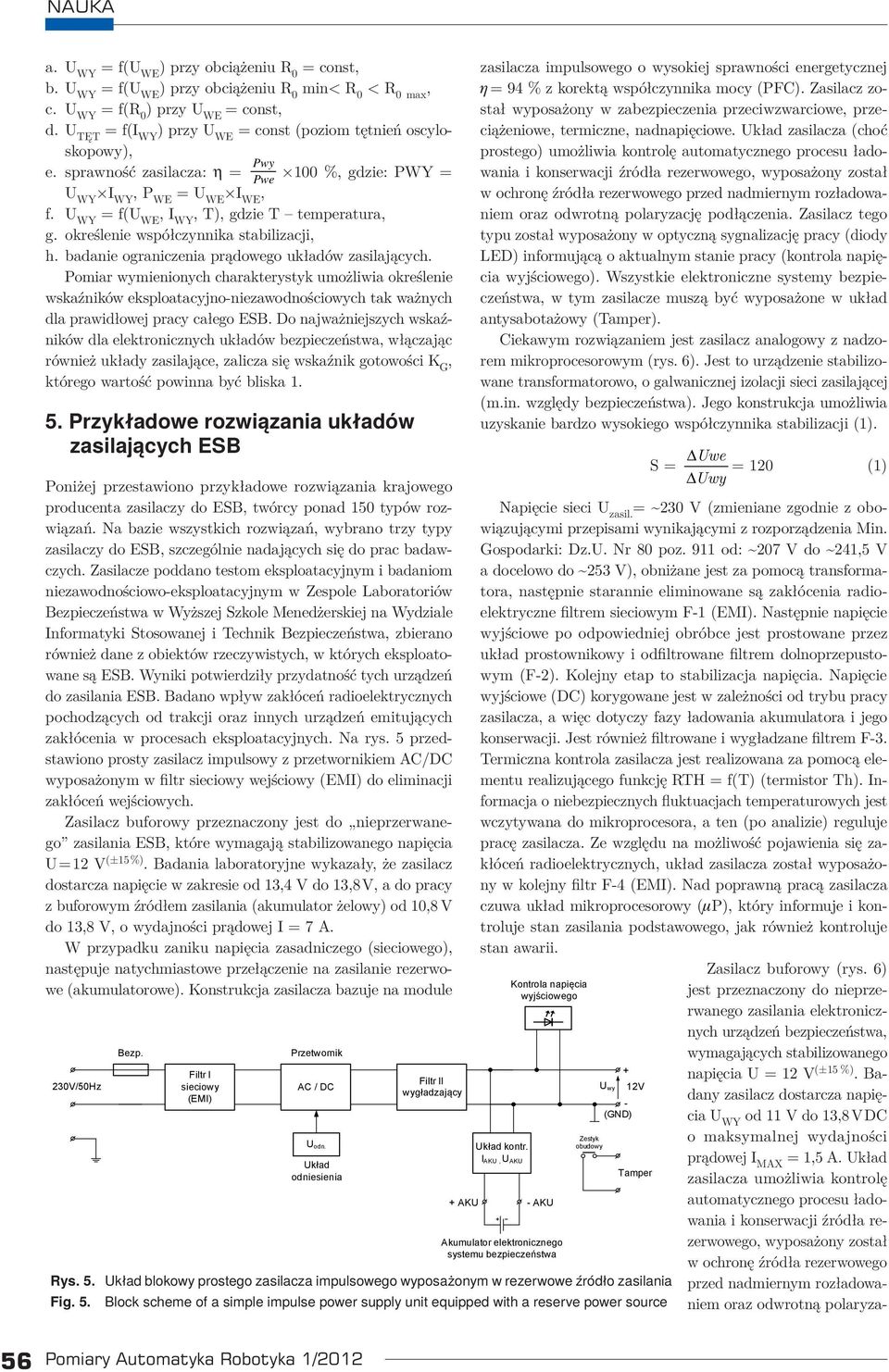 oreśleie współczyia stabilizacji, h. badaie ograiczeia prądowego uładów zasilających.