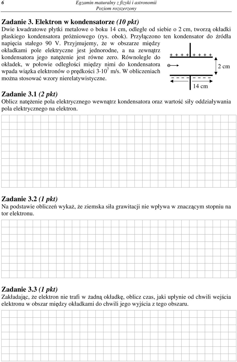 Przyłączono ten kondensator do źródła napięcia stałego 90 V.