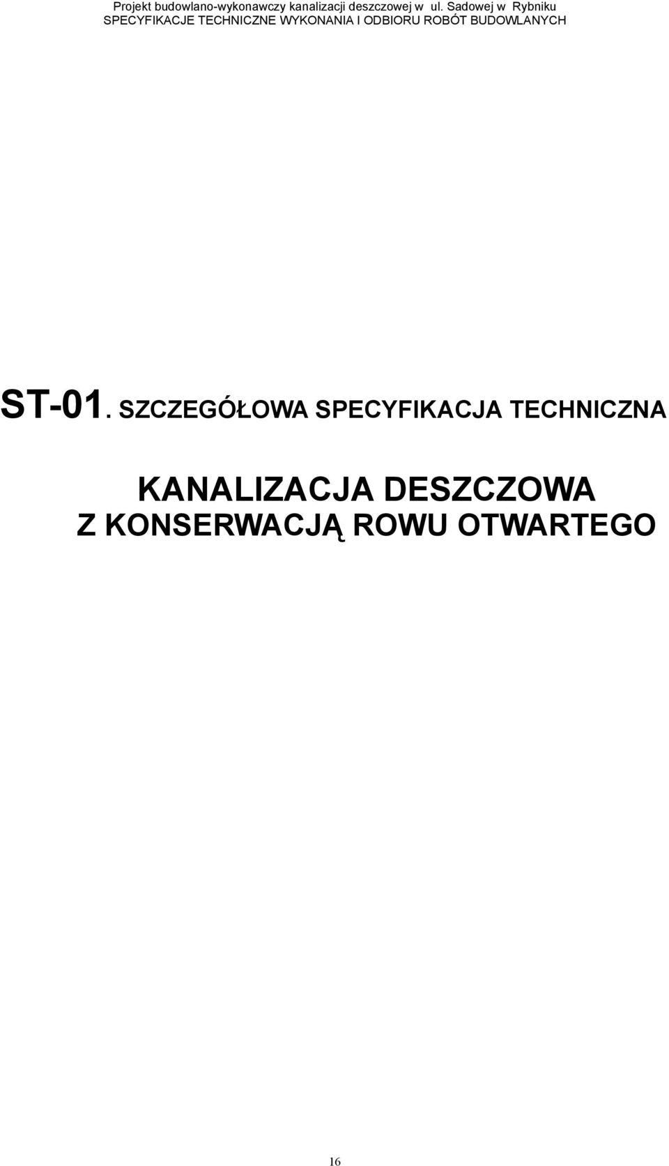 SPECYFIKACJA TECHNICZNA