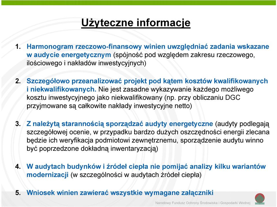 przy obliczaniu DGC przyjmowane są całkowite nakłady inwestycyjne netto) 3.