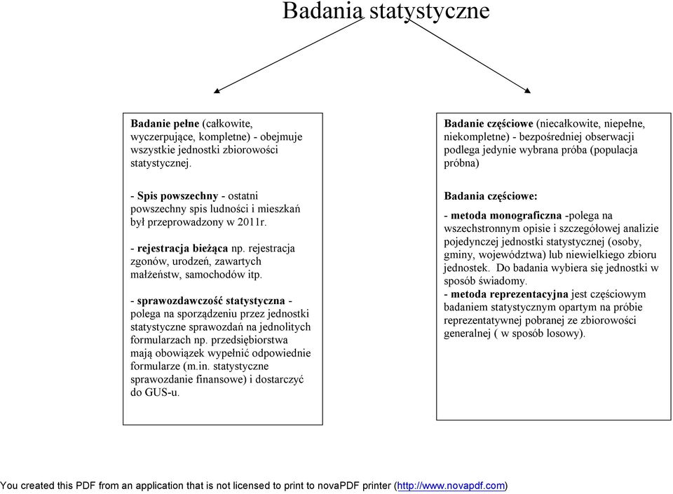 był przeprowadzony w 2011r. - rejestracja bieżąca np. rejestracja zgonów, urodzeń, zawartych małżeństw, samochodów itp.