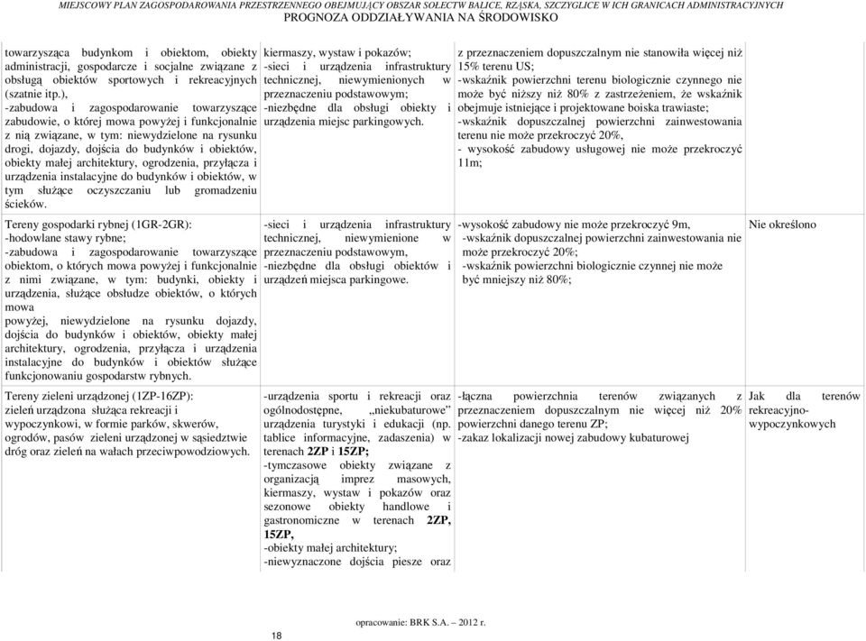 małej architektury, ogrodzenia, przyłącza i urządzenia instalacyjne do budynków i obiektów, w tym służące oczyszczaniu lub gromadzeniu ścieków.