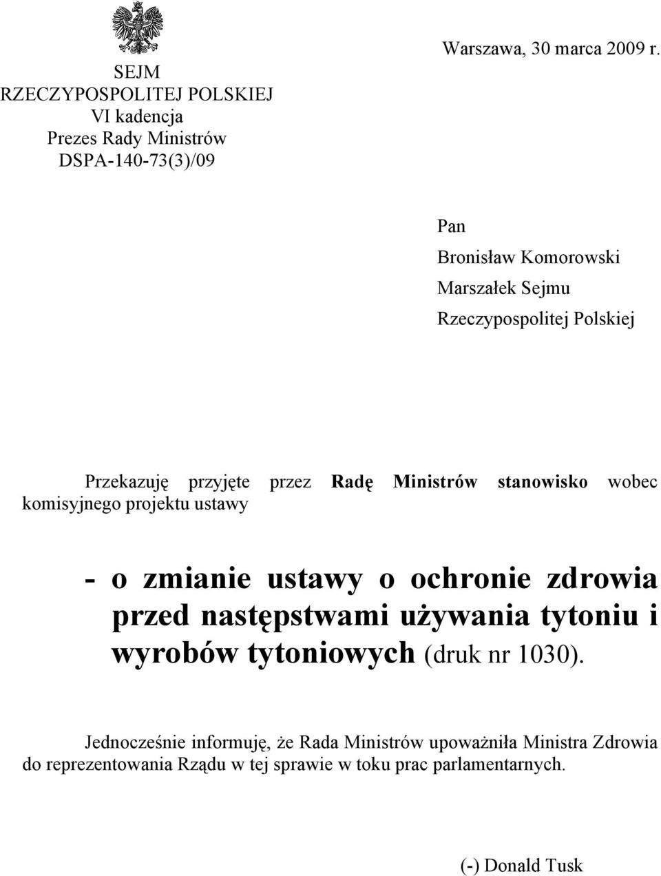 komisyjnego projektu ustawy - o zmianie ustawy o ochronie zdrowia przed następstwami używania tytoniu i wyrobów tytoniowych (druk