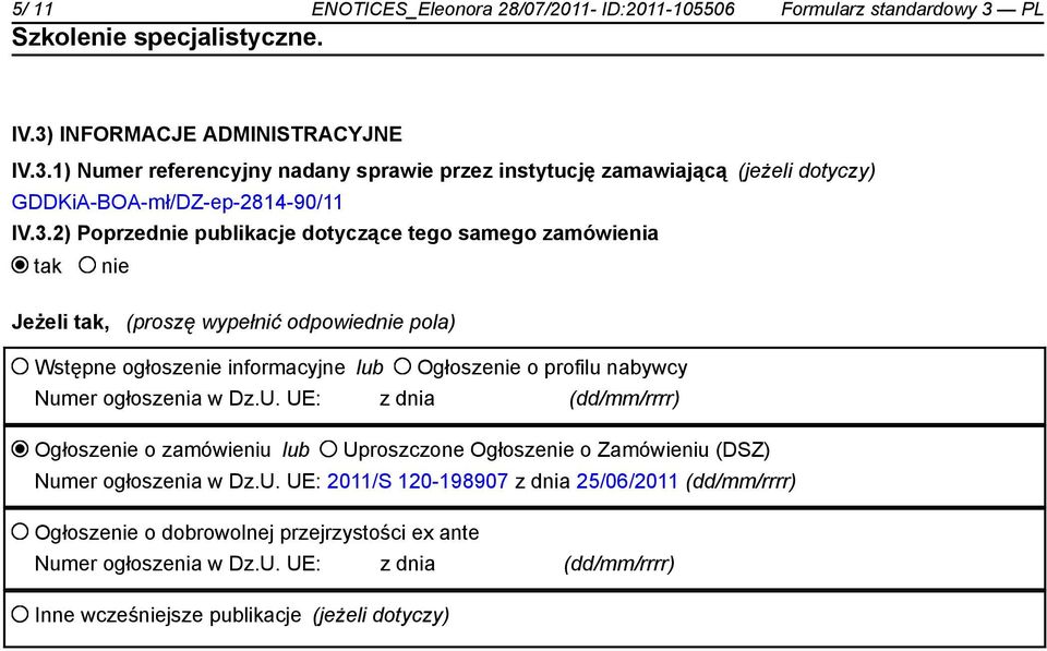 INFORMACJE ADMINISTRACYJNE IV.3.