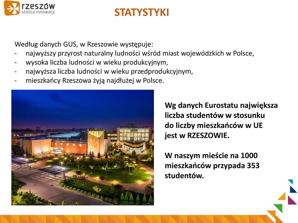 przedprodukcyjnym, - mieszkańcy Rzeszowa żyją najdłużej w Polsce.