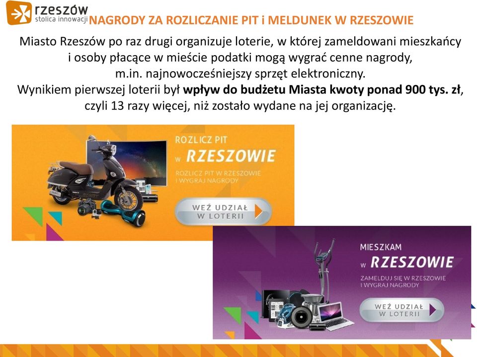 nagrody, m.in. najnowocześniejszy sprzęt elektroniczny.