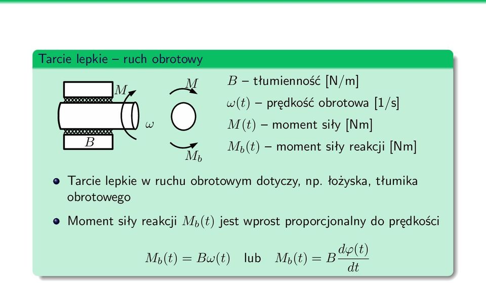 lepkie w ruchu obrotowym dotyczy, np.