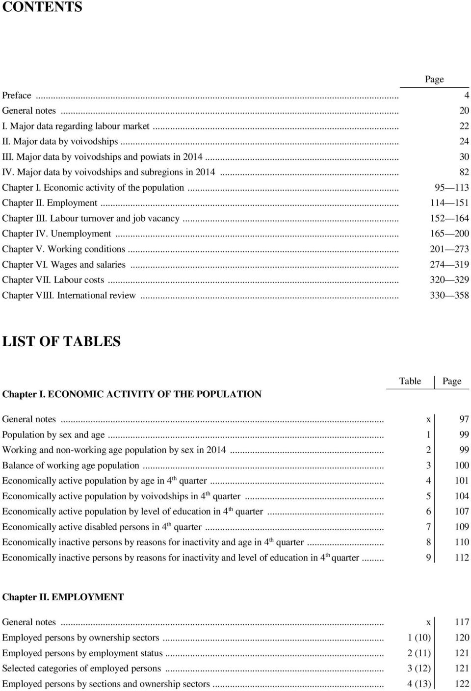 .. 152 164 Chapter IV. Unemployment... 165 200 Chapter V. Working conditions... 201 273 Chapter VI. Wages and salaries... 274 319 Chapter VII. Labour costs... 320 329 Chapter VIII.