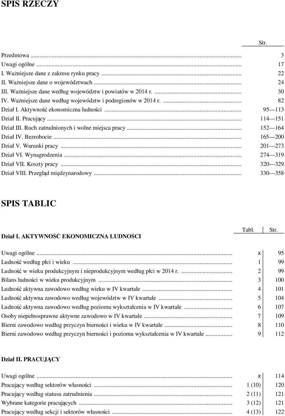 Ruch zatrudnionych i wolne miejsca pracy... 152 164 Dział IV. Bezrobocie... 165 200 Dział V. Warunki pracy... 201 273 Dział VI. Wynagrodzenia... 274 319 Dział VII. Koszty pracy... 320 329 Dział VIII.