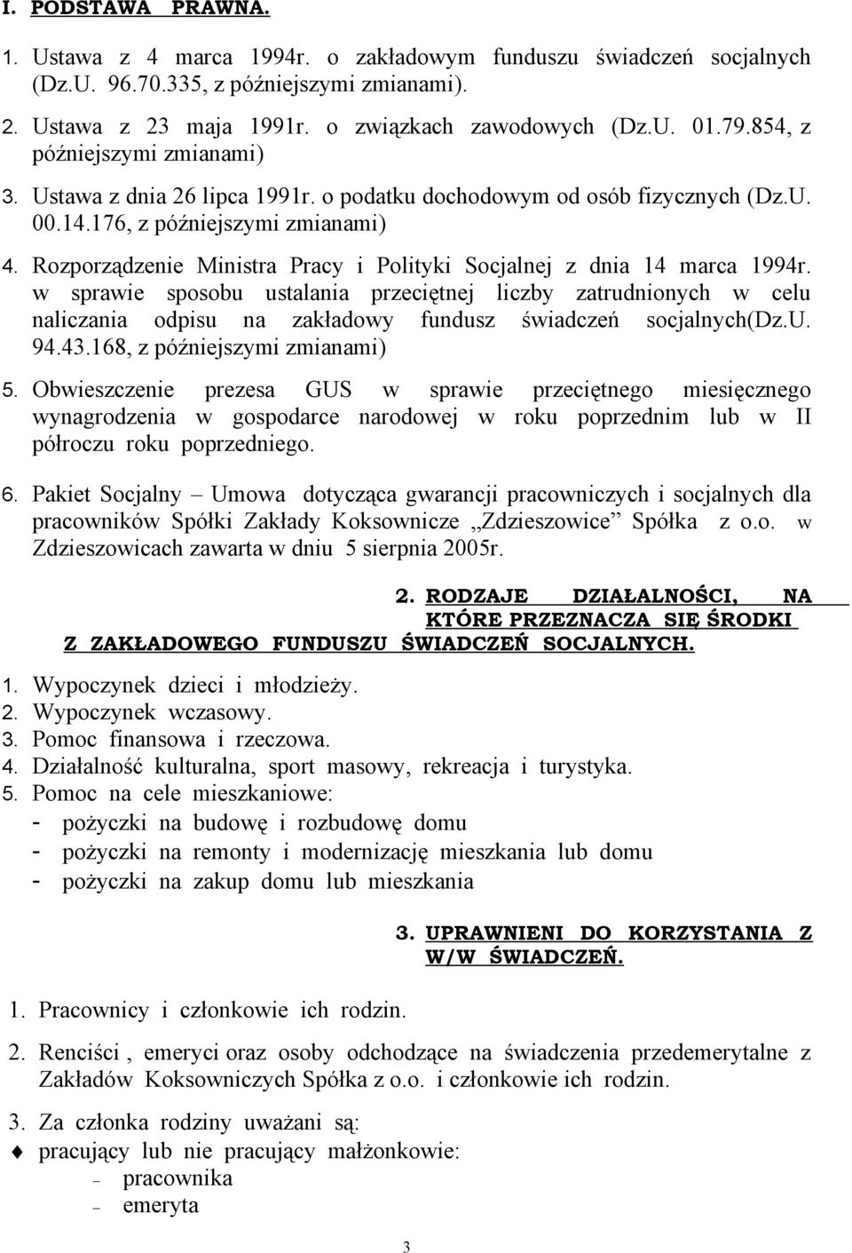 Rozporządzenie Ministra Pracy i Polityki Socjalnej z dnia 14 marca 1994r.