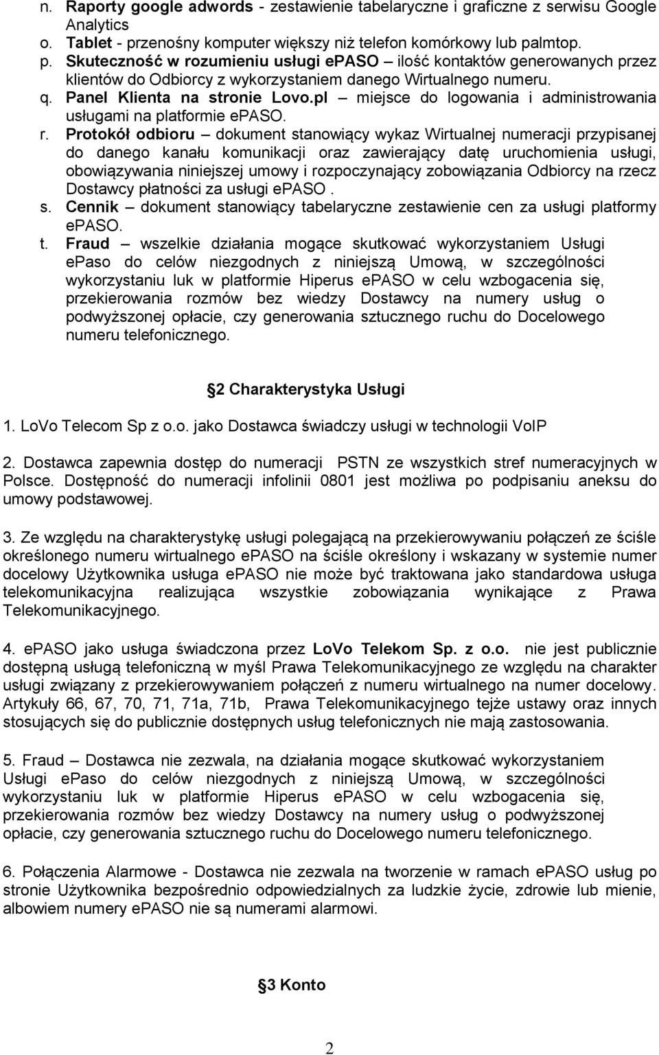 q. Panel Klienta na stronie Lovo.pl miejsce do logowania i administrowania usługami na platformie epaso. r.