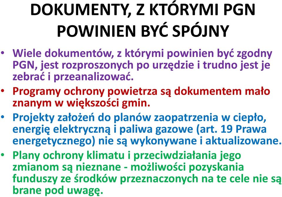 Projekty założeń do planów zaopatrzenia w ciepło, energię elektryczną i paliwa gazowe (art.