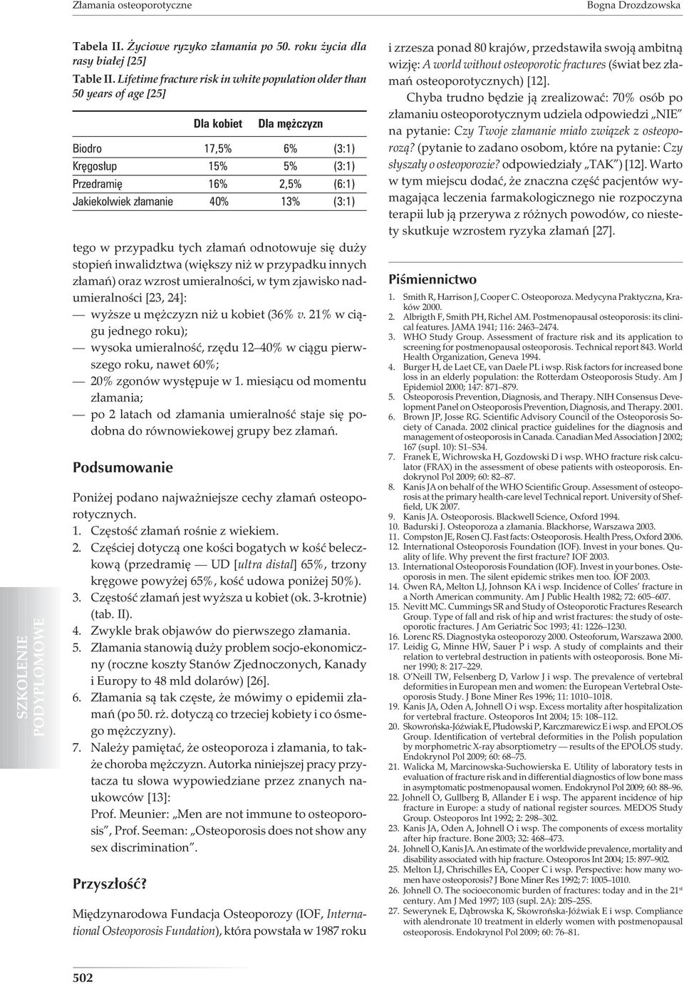 umieralności, w tym zjawisko nadumieralności [23, 24]: wyższe u mężczyzn niż u kobiet (36% v.