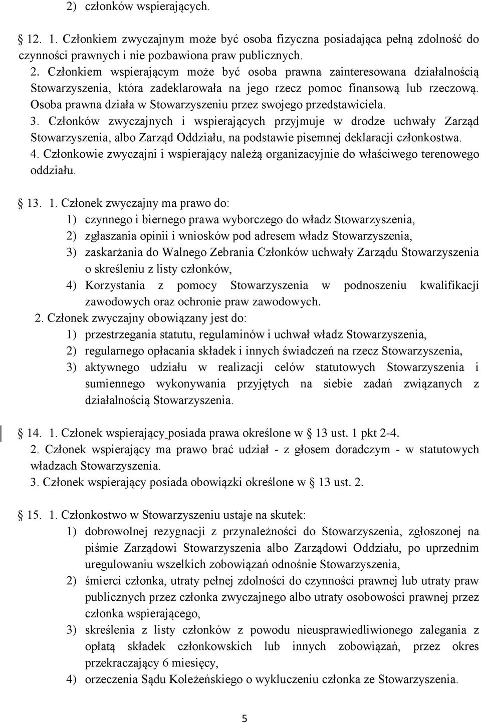 Osoba prawna działa w Stowarzyszeniu przez swojego przedstawiciela. 3.