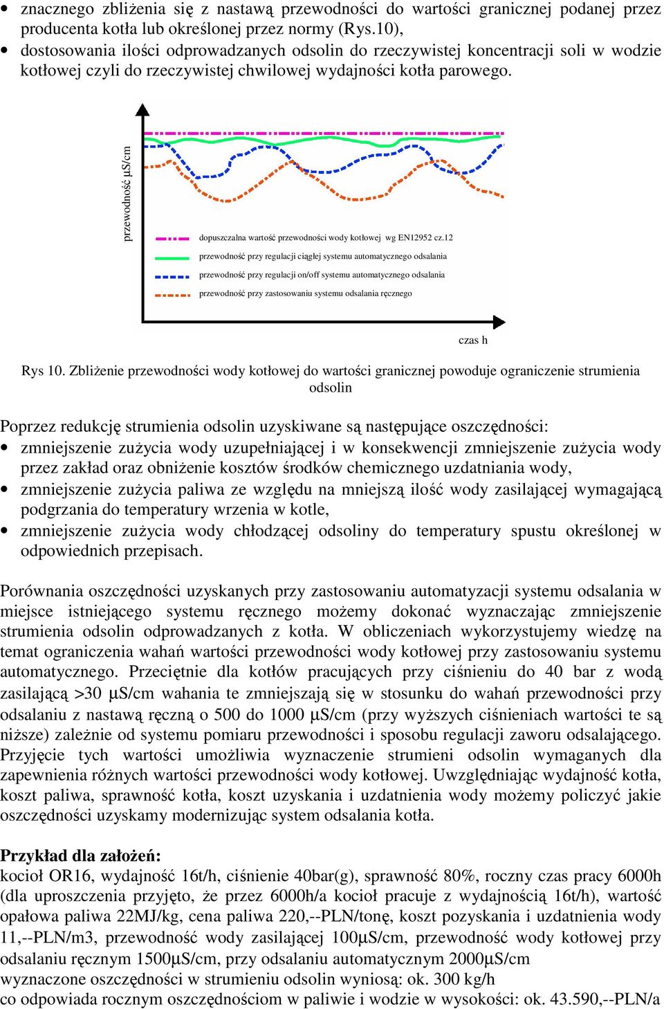 przewodność µs/cm dopuszczalna wartość przewodności wody kotłowej wg EN12952 cz.