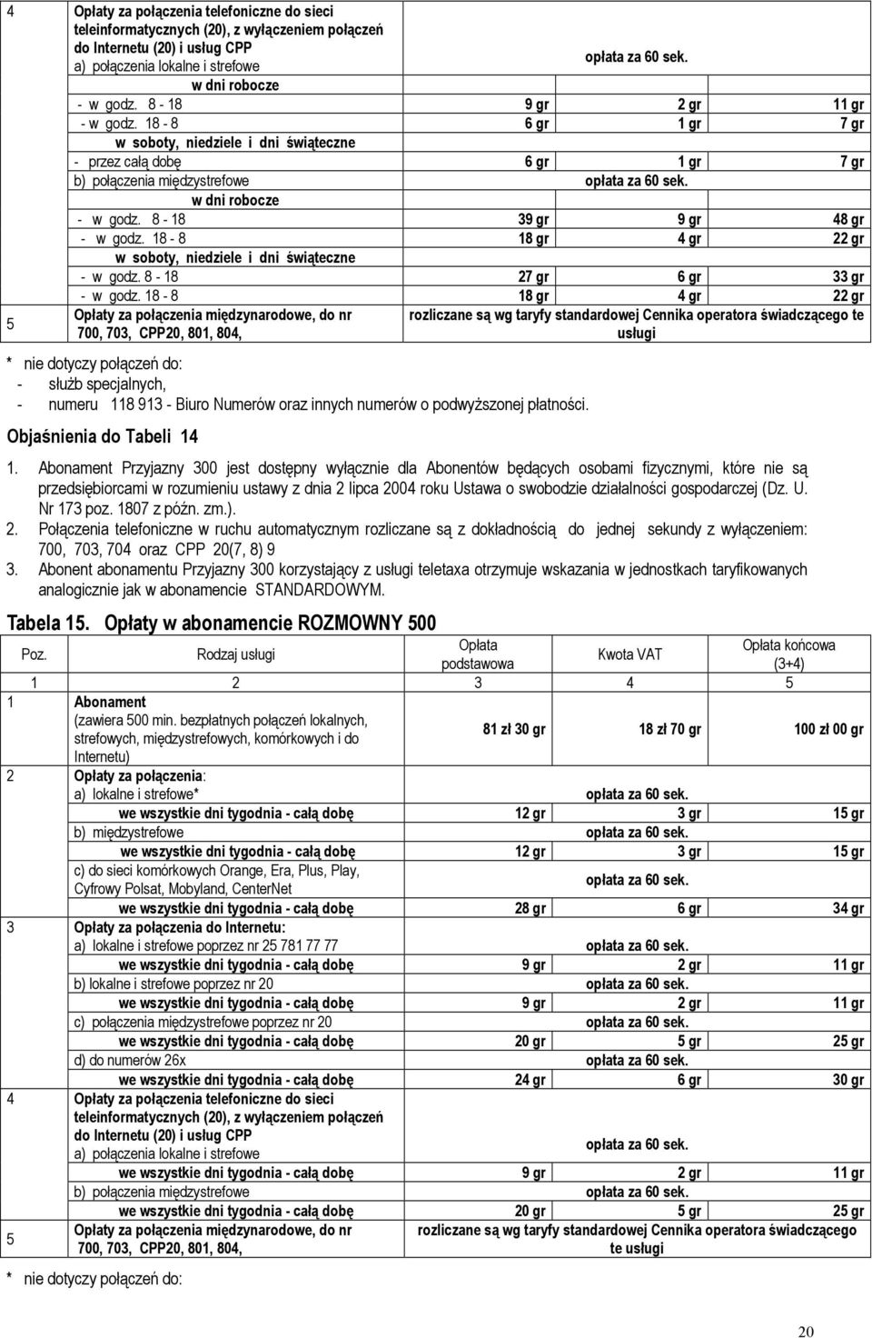 Abonament Przyjazny 300 jest dostępny wyłącznie dla Abonentów będących osobami fizycznymi, które nie są przedsiębiorcami w rozumieniu ustawy z dnia 2 lipca 2004 roku Ustawa o swobodzie działalności