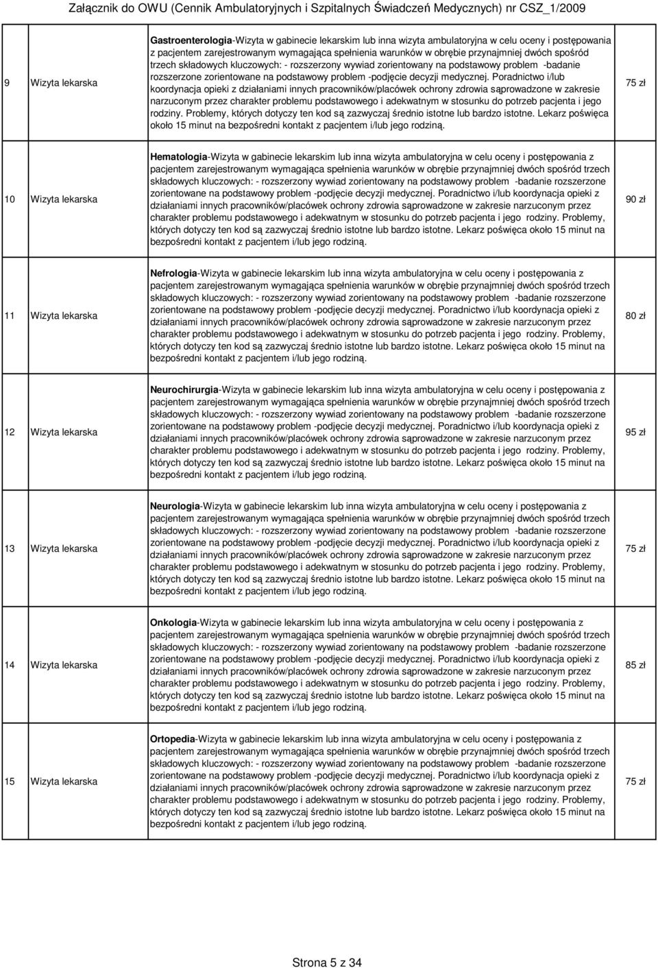 Poradnictwo i/lub koordynacja opieki z działaniami innych pracowników/placówek ochrony zdrowia sąprowadzone w zakresie narzuconym przez charakter problemu podstawowego i adekwatnym w stosunku do