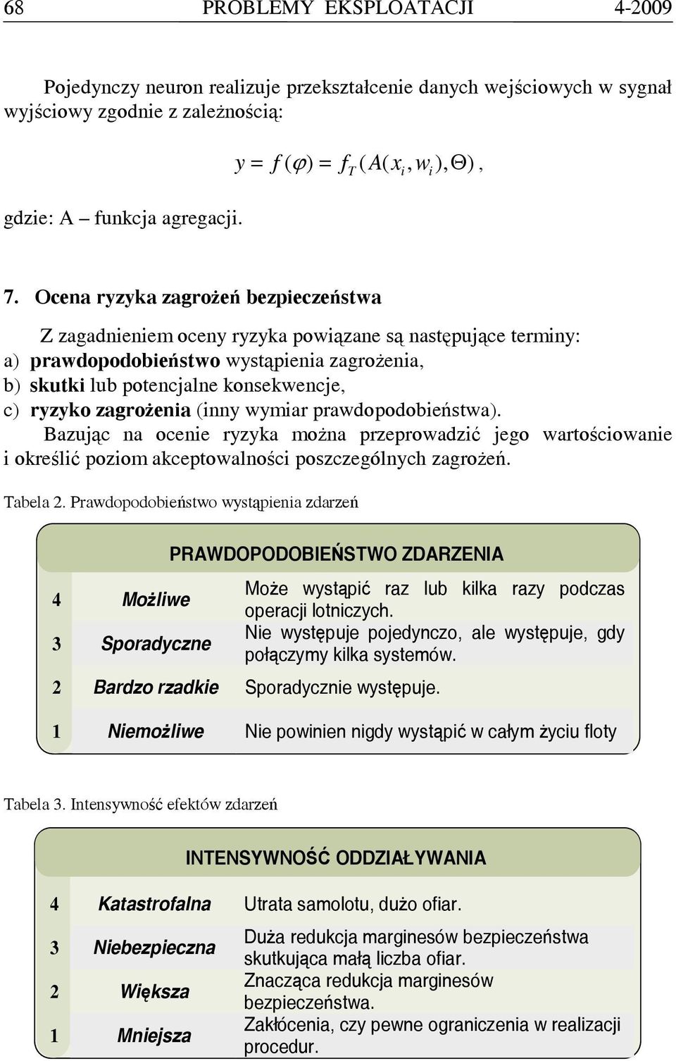 Bazując na ocni yzyka można pzpowadzić jgo waościowani i okślić poziom akcpowalności poszczgólnych zagożń. Tabla.