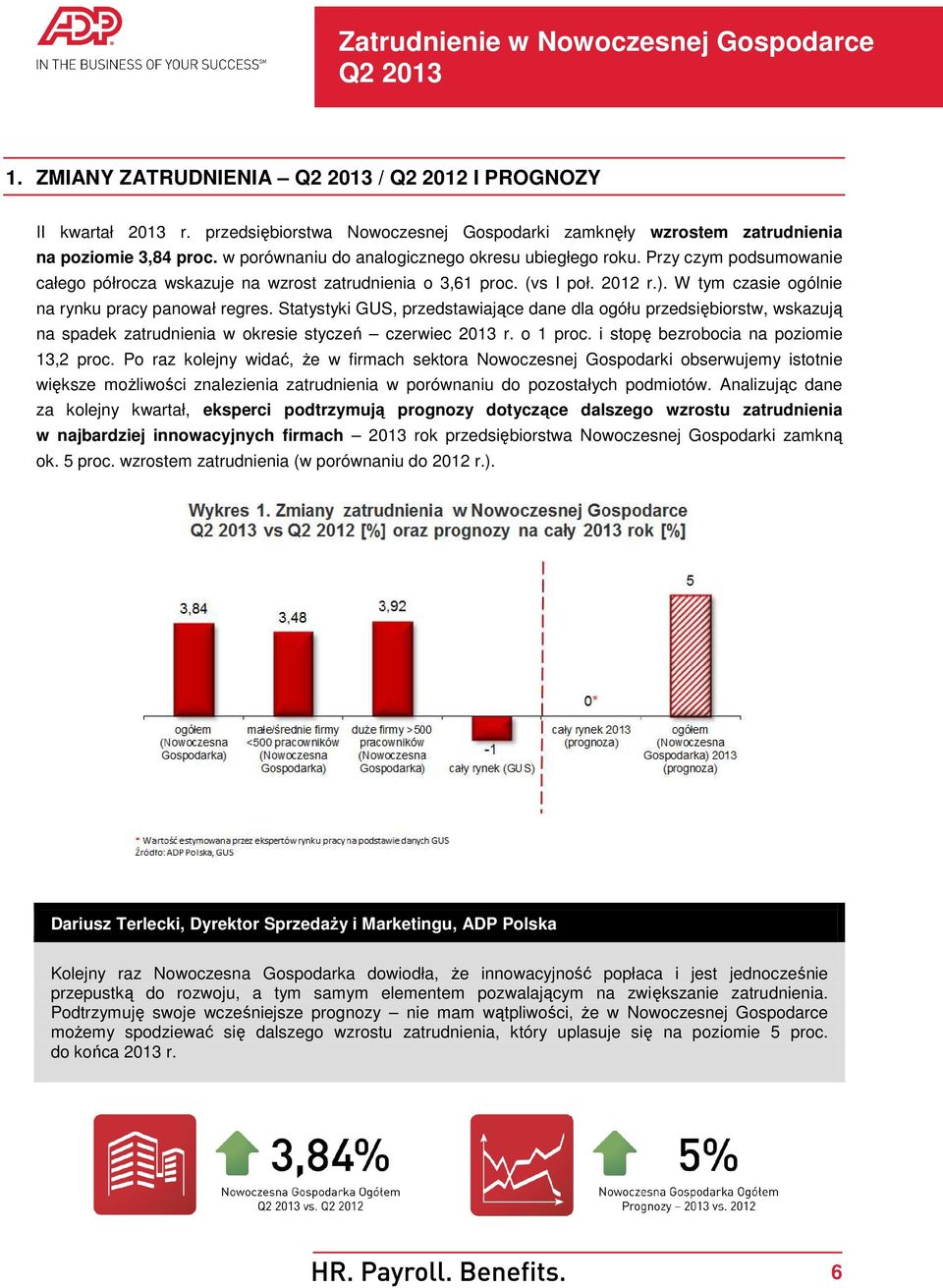 W tym czasie ogólnie na rynku pracy panował regres. Statystyki GUS, przedstawiające dane dla ogółu przedsiębiorstw, wskazują na spadek zatrudnienia w okresie styczeń czerwiec 2013 r. o 1 proc.