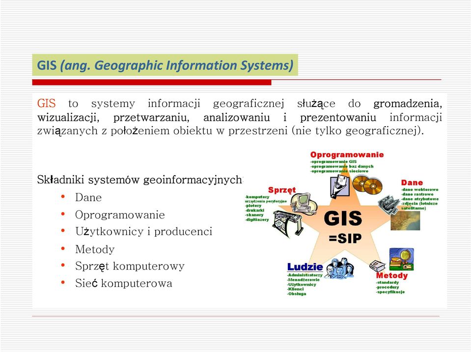 gromadzenia, wizualizacji, przetwarzaniu, analizowaniu i prezentowaniu informacji związanych