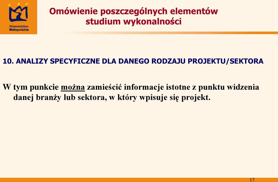 zamieścić informacje istotne z punktu