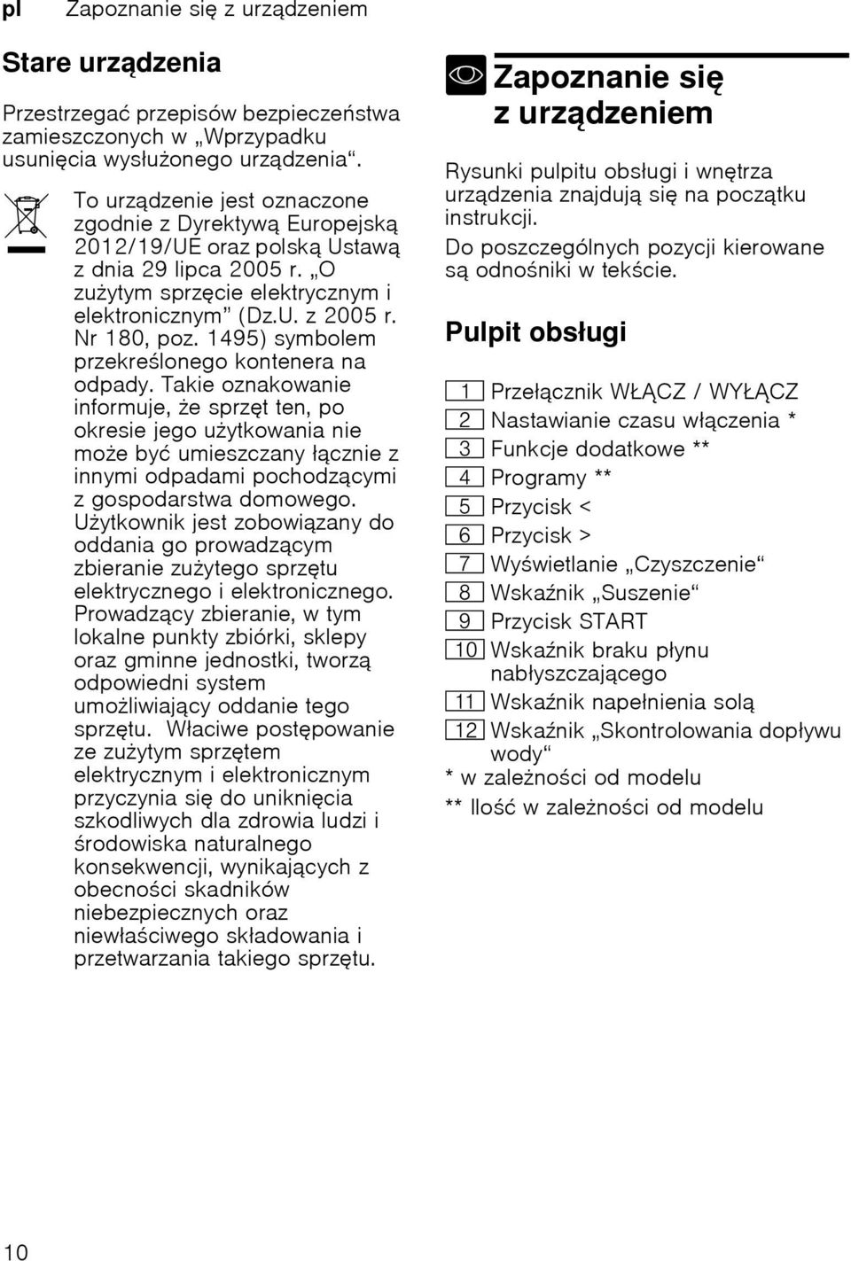 1495) symbolem przekrelonego kontenera na odpady.