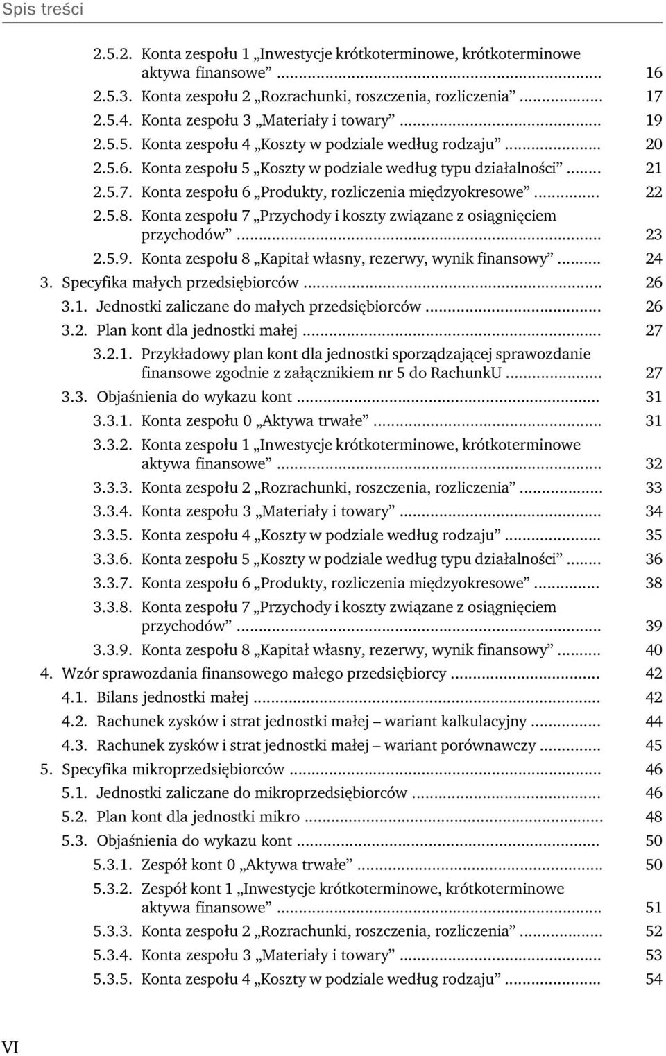 Konta zespołu 6 Produkty, rozliczenia międzyokresowe... 22 2.5.8. Konta zespołu 7 Przychody i koszty związane z osiągnięciem przychodów... 23 2.5.9.