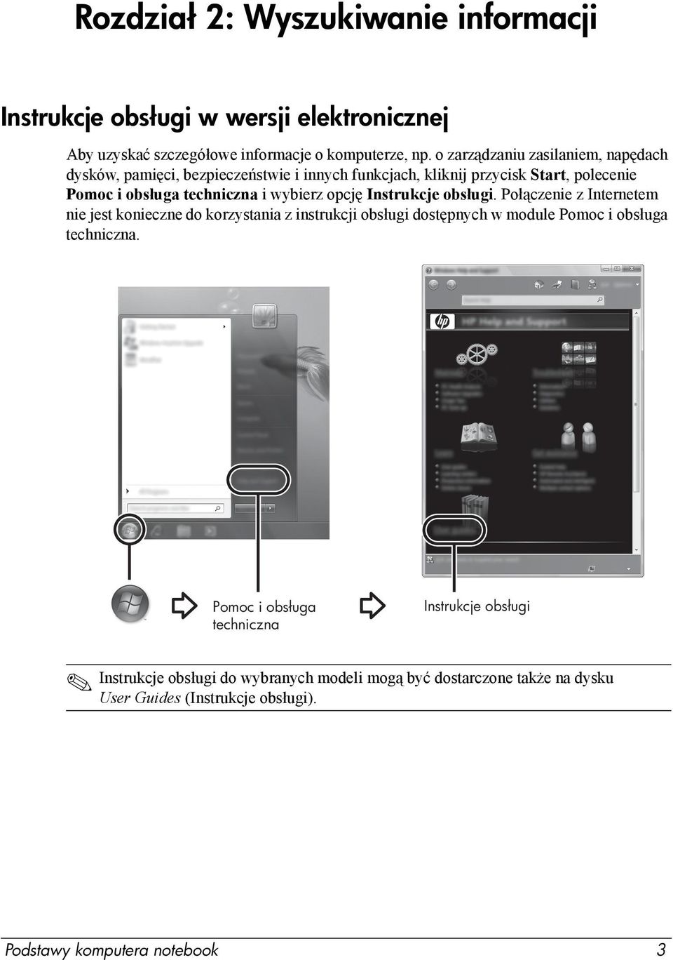 wybierz opcję Instrukcje obsługi.