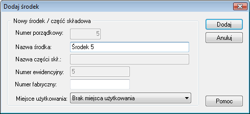 Przyporządkowanie pól W tej ramce można wykorzystując przyciski <= i => przyporządkować kolumny pliku źródłowego, kolumnom bazy danych widocznym w oknie Inwentaryzacja środków trwałych.