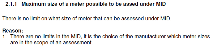 application for utility metres WELMEC 11.1, Issue 4.