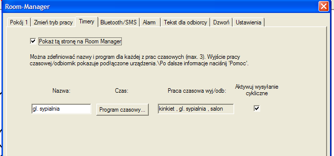 7. Programowanie automatycznego sterowanie światłem z Room Manager a W pierwszym kroku zsynchronizować czas Room Manager a (RM) z komputerem. patrz rysunek 24. Rysunek nr 24.