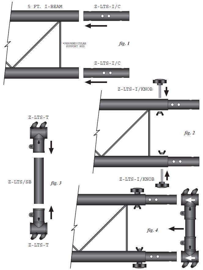 INSTRUKCJA MONTAŻU LTS-50T (ciąg dalszy) *POPRZECZKA PIONOWA A.D.J. Supply Europe B.