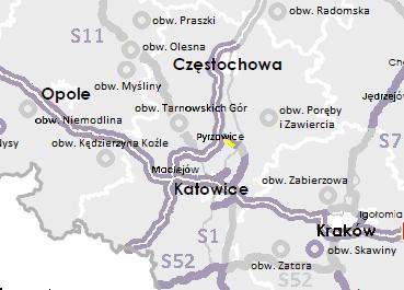 S1 Pyrzowice Kosztowy, odc. Pyrzowice Podwarpie etap III 1. odc. Pyrzowice Podwarpie (etap III z wyłączeniem odcinka I w. Pyrzowice w.