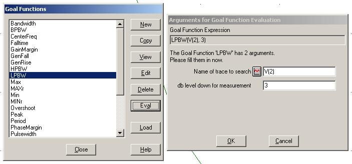 Funkcje celu w programie Probe Funkcja celu (ang. goal function) to funkcja zwracająca dla przebiegu jedną wartość liczbową, np.