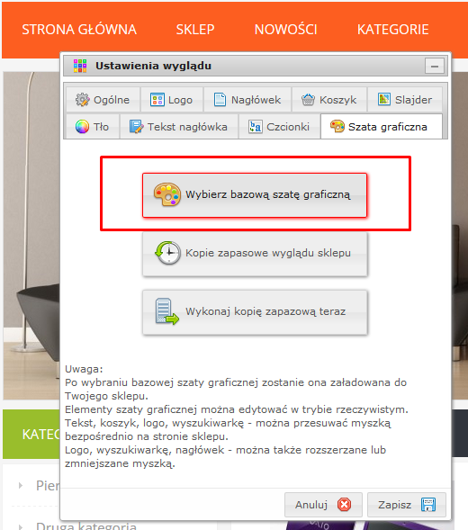 Jak wybrać gotową szatę graficzną strony głównej (frontu) sklepu?