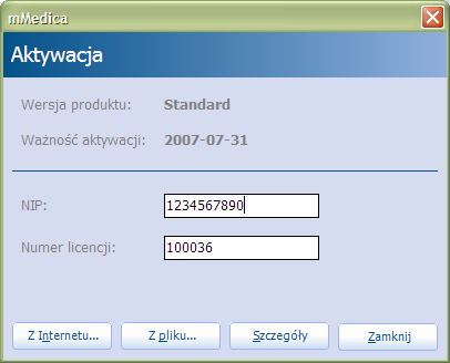 2.2. Inicjalizacja i wstępna konfiguracja systemu mmedica Po zainstalowaniu nowej bazy systemu uŝytkowego mmedica konieczne jest dokończenie procesu instalacji poprzez inicjację systemu, składającą