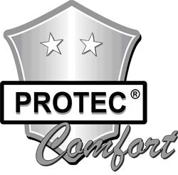 PROTEC COMFORT = kombinezon komfortowy w użyciu -oddychający tylny panel -zastosowany materiał zdecydowanie poprawia cyrkulację powietrza, zapewniając komfort podczas użytkowania.