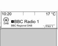 Radioodtwarzacz 115 symbol TP, jaki jest wyświetlany normalnie dla stacji nadających komunikaty dla kierowców. DAB nadawanie cyfrowego sygnału audio Cyfrowy system radiowy DAB (ang.