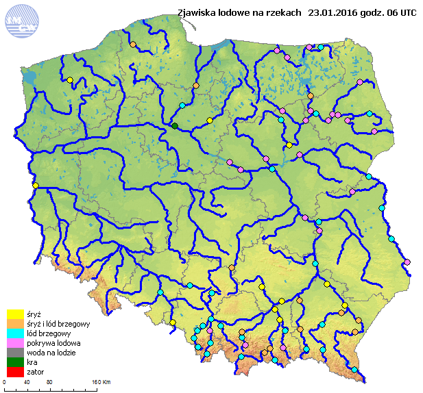 Zjawiska lodowe Ostrzeżenia