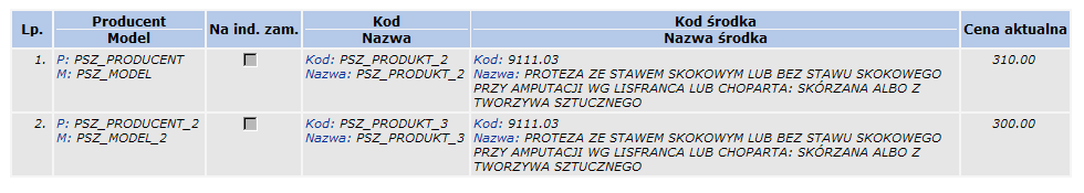 Istnieje możliwość dodania wszystkich produktów do zestawu naraz. W tym celu należy skorzystać z opcji Dodawanie wszystkich produktów.