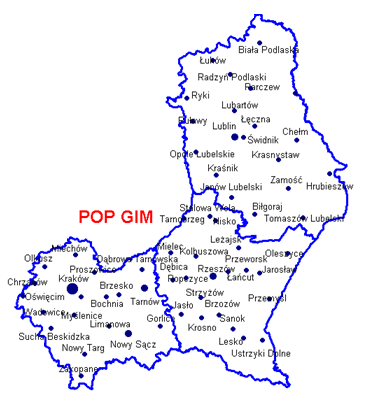 skim i 22 w województwie podkarpackim). Wykaz Punktów Odbioru Prac wraz z ich graficznym rozmieszczeniem przedstawiono na Rysunku 1.