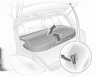 78 Schowki Powiększenie przestrzeni bagażowej w modelu TwinTop Przestrzeń bagażowa między fotelami tylnymi Zestaw do naprawy opon znajduje się po prawej stronie, za pokrywą 3 211.