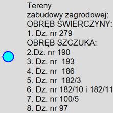 79/165 Ryc. 14. Lokalizacja analizowanych budynków w stosunku do usytuowania planowanej elektrowni wiatrowej 7.